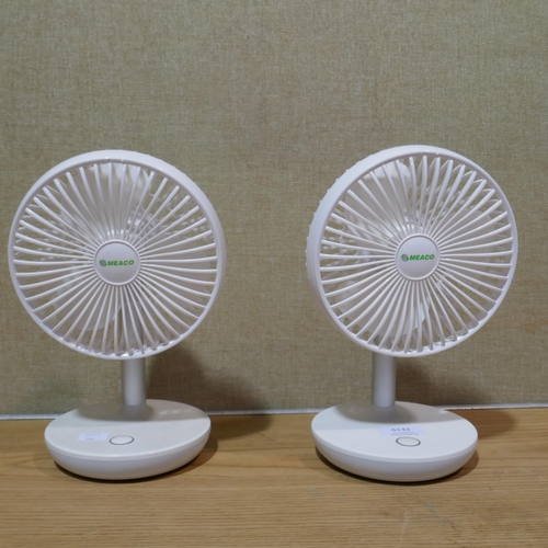 6132 - Two Meaco Portable fans with box and power leads  *This lot is subject to Vat