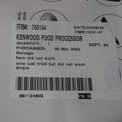 6138 - Kenwood All In One Food Processor with box and accessories, original RRP £109.99 *This lot is subjec... 