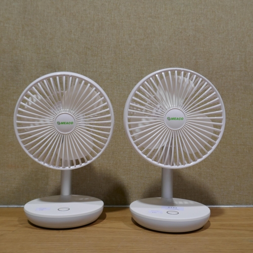 6143 - Two Meaco Portable Fans with box (Missing one power lead) *This lot is subject to Vat