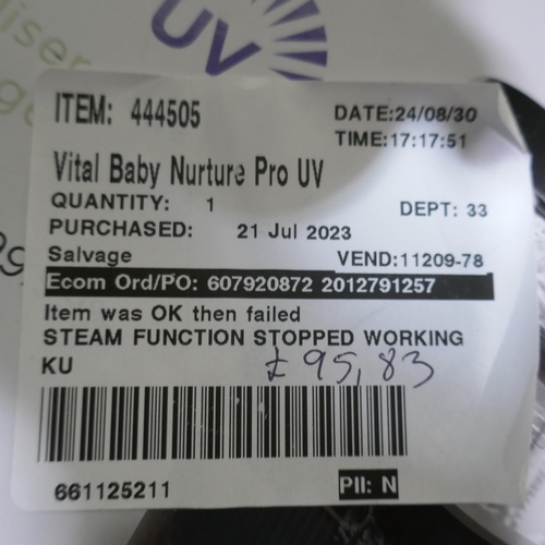 6149 - Vital Baby Uv Steriliser with box (Missing bottles)   *This lot is subject to Vat