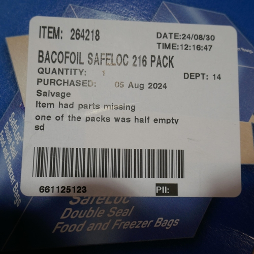 6152 - Bacofoil Safeloc food/freezer bags , Two Kambukka Hot/Cold Travel Mugs *This lot is subject to Vat