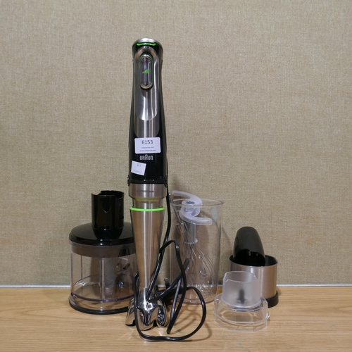 6153 - Braun Minipimer 9 Hand Blender with box and accessories *This lot is subject to Vat