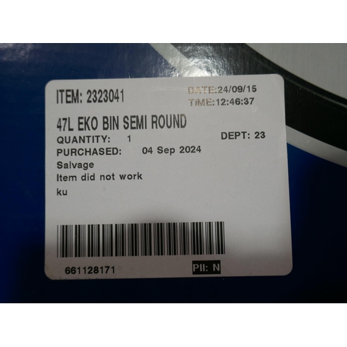 6185 - 47L Eko Semi Round sensor bin with box  *This lot is subject to Vat