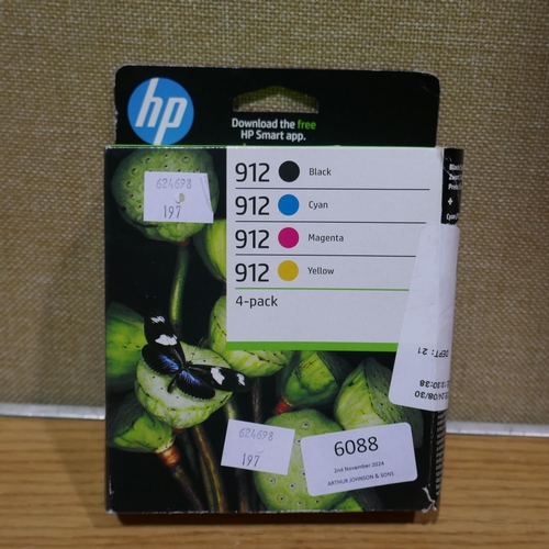 6088 - Hp 912 Ink Cartridges, Duracell Aa Optimum Batteries *This lot is subject to Vat