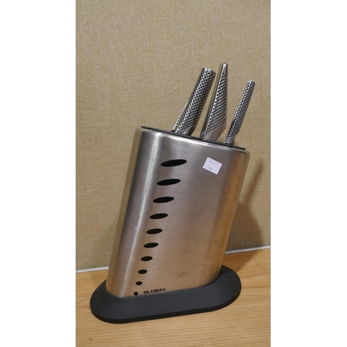 6095 - Global Knife Block and KitchenAid Stainless Steel Knives (Missing Knives and Block)  *This lot is su... 