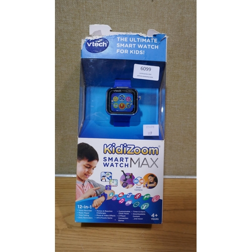 6099 - Vtech Kidizoom Smart Watch with box and charging cable *This lot is subject to Vat