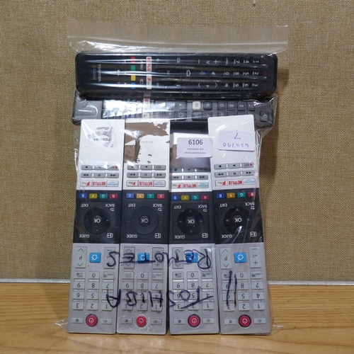 6106 - A bag of 11 Toshiba remotes * This lot is subject to VAT