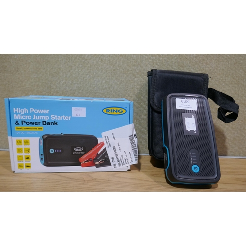 6109 - Ring High Power Micro Jump Starter with box and accessories   *This lot is subject to Vat