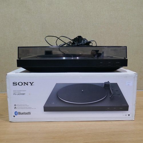 6301 - Sony Turntable with power cables and box, original RRP £189.99 *This lot is subject to Vat