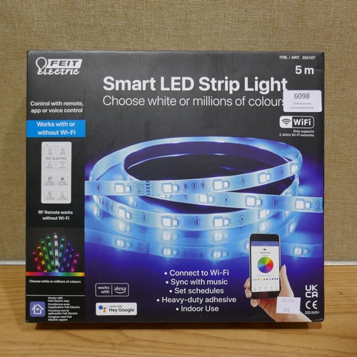 6098 - Feit Smart Led Strip Light with box and remote *This lot is subject to Vat