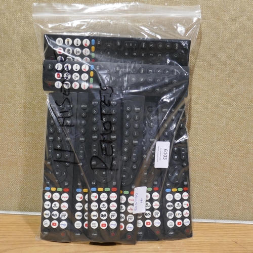 6103 - A bag of 11 Hisense remotes * This lot is subject to VAT