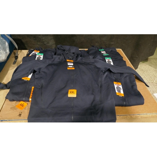 6159 - Kirkland mens hooded fleece jackets in blue x 10, sizes XL and XXL, with tags  (L335)  * This lot is... 