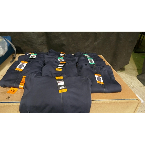 6159 - Kirkland mens hooded fleece jackets in blue x 10, sizes XL and XXL, with tags  (L335)  * This lot is... 