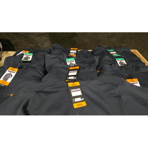 6160 - Kirkland mens hooded fleece jackets in blue x 10, sizes XL and XXL, with tags  (L335)  * This lot is... 