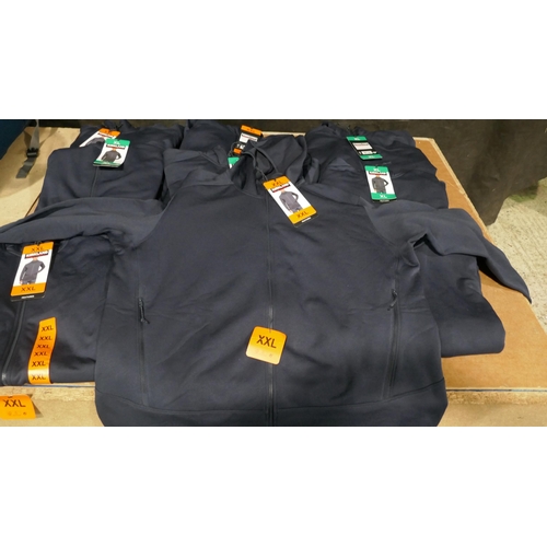 6161 - Kirkland mens hooded fleece jackets in blue x 6, size XXL, with tags  (L335)  * This lot is subject ... 