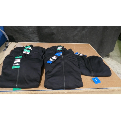 6170 - Kirkland mens hooded fleece jackets in black x 8, various sizes with tags  (L335)  * This lot is sub... 