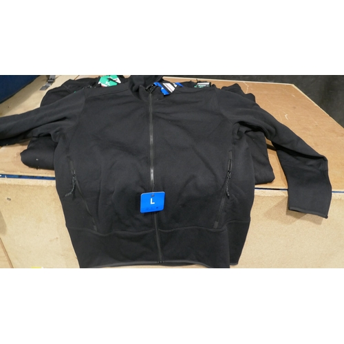 6170 - Kirkland mens hooded fleece jackets in black x 8, various sizes with tags  (L335)  * This lot is sub... 