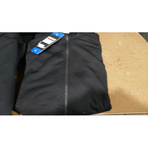 6170 - Kirkland mens hooded fleece jackets in black x 8, various sizes with tags  (L335)  * This lot is sub... 