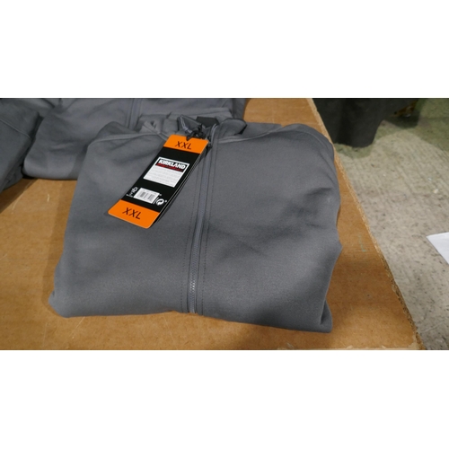 6171 - Kirkland mens hooded fleece jackets in grey x 7, size XXL with tags  (L335)  * This lot is subject t... 