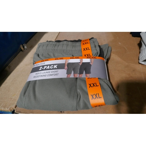 6173 - Jachs New York mens lounge shorts x 5 packs (2 in a pack) size XXL, various colours  (L335)  * This ... 