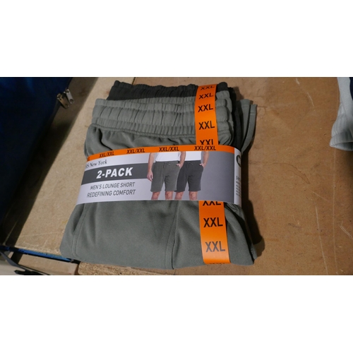 6174 - Jachs New York mens lounge shorts x 5 packs (2 in a pack) size XXL, various colours  (L335)  * This ... 