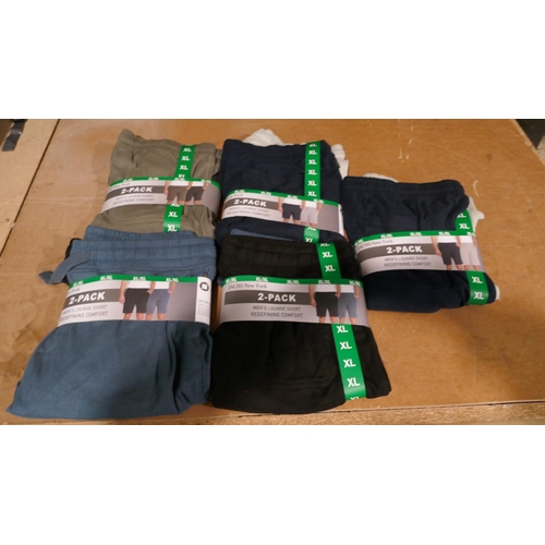 6176 - Jachs New York mens lounge shorts x 5 packs (2 in a pack) size XL, with tags  (L335)  * This lot is ... 