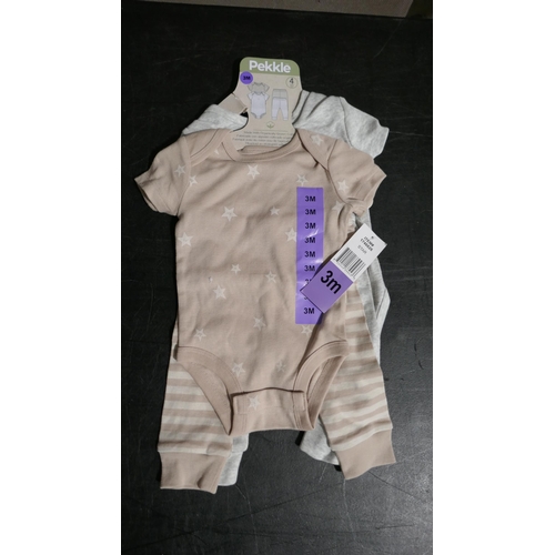 6219 - Pekkle baby grow pyjama sets of two x 12 with tags, various sizes up to 24 months  (L337)  * This lo... 