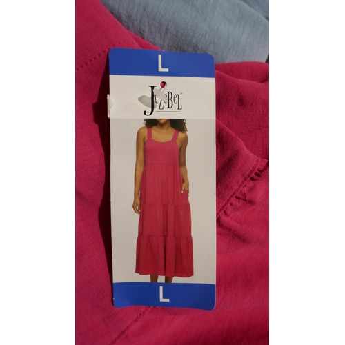 6227 - Jezebel dresses x 7 in blue and pink with tags, various sizes  (L337)  * This lot is subject to VAT