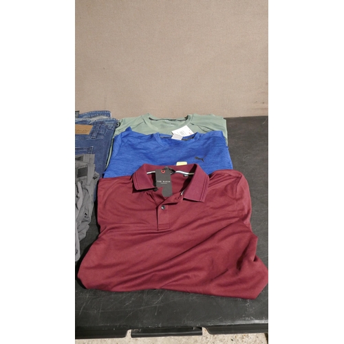 6192 - Quantity of branded mens trousers, t-shirts and jeans to include Calvin Klein, Ted Baker, Champion, ... 