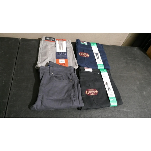 6212 - Jachs straight fit men's trousers, X4 various colours and sizes (L335) *This lot is subject to VAT