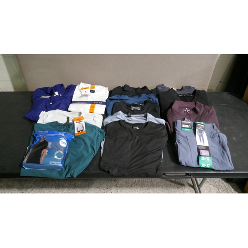 6215 - Quantity of mens shirts, t-shirts and polo shirts, various styles and sizes  (L337) *This lot is sub... 