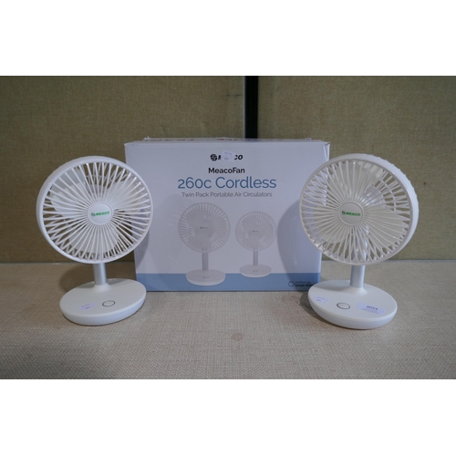 6024 - Two Meaco Portable Fans with box and power leads  *This lot is subject to Vat