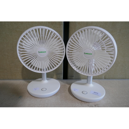 6024 - Two Meaco Portable Fans with box and power leads  *This lot is subject to Vat