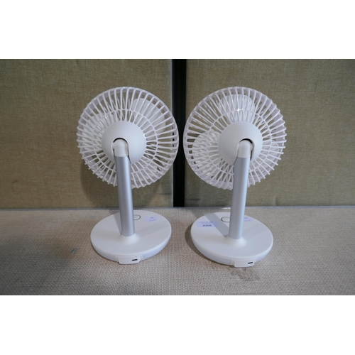 6024 - Two Meaco Portable Fans with box and power leads  *This lot is subject to Vat