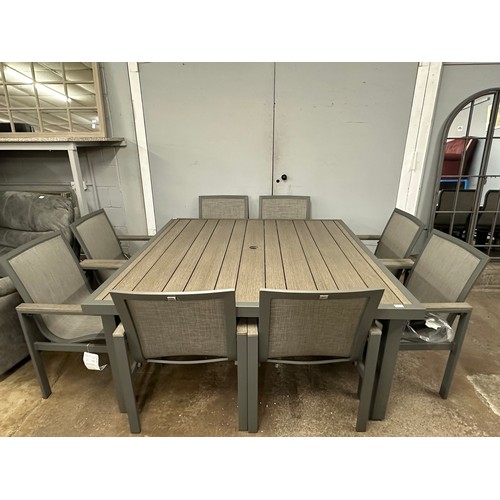 3086 - A Maricopa 9 piece Sling Dining Square Table Set, Original RRP £1333.33 + Vat (4213-21) *This lot is... 