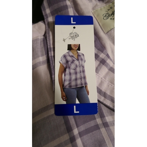 6209 - Jachs Girlfriend shirts x 45 in purple and blue, various sizes Majority with tags (L339)  * This lot... 