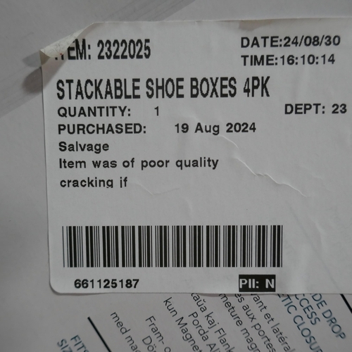 6139 - Stackable Shoe Boxes with box *This lot is subject to Vat