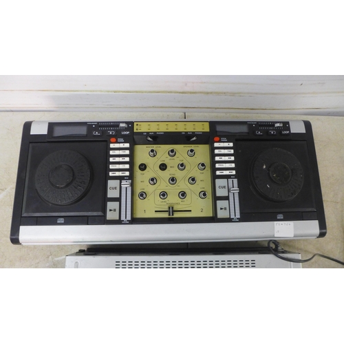 5090A - A DJ mixing deck and a Sony SLV-SF900 video cassette recorder - with remote