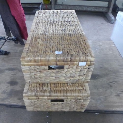 5277 - Two wicker storage boxes