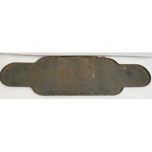 9012 - A fully flanged totem station sign BR(M) ROMILEY. Original paint in good condition. Some wear to bla... 