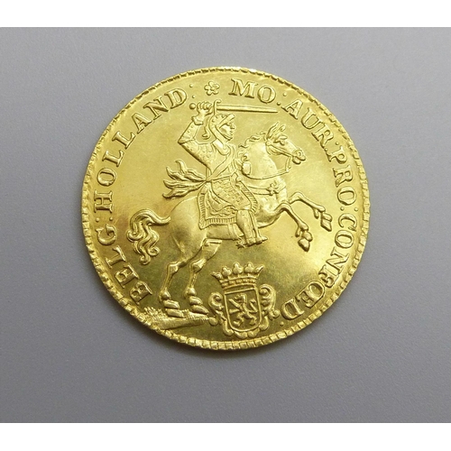 7174 - A Dutch 14 Guilders gold coin, 0.917 fineness, 10g, restrike