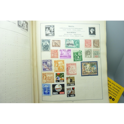 2109 - An album of stamps including one Penny Black, Australia, Belgium, Canada, China, Eire, France, Frenc... 