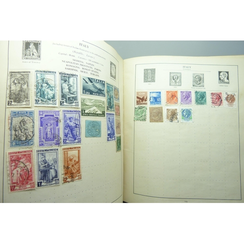 2109 - An album of stamps including one Penny Black, Australia, Belgium, Canada, China, Eire, France, Frenc... 