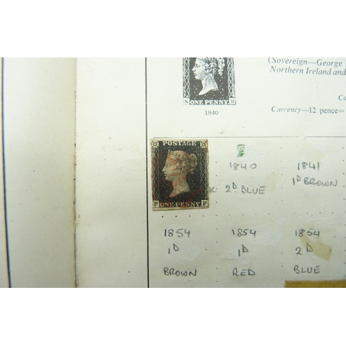 2109 - An album of stamps including one Penny Black, Australia, Belgium, Canada, China, Eire, France, Frenc... 