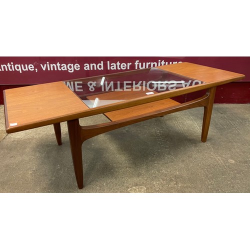 6 - A G-Plan Fresco teak and glass topped rectangular coffee table