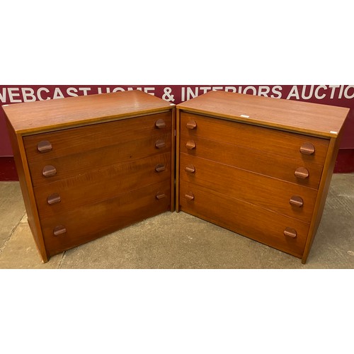 35 - A pair of Stag Cantata teak chests of drawers, designed by John & Sylvia Reid