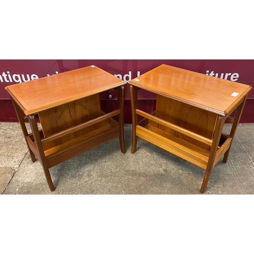 46 - A pair of Nathan teak occasional tables/magazine racks