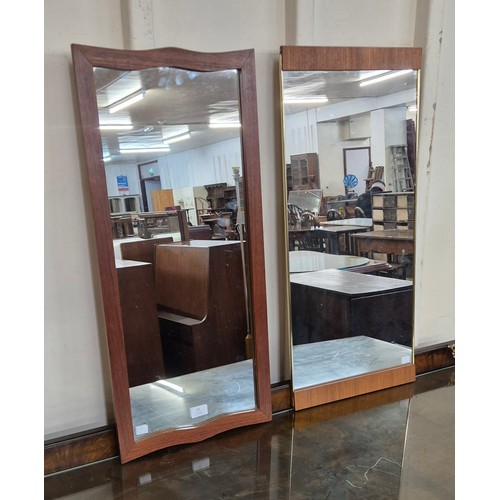 54 - Two teak framed mirrors