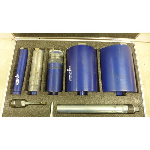 5057A - A Marcrist 5 tool diamond core cutting kit in aluminium case