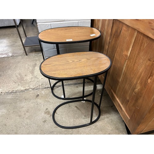 3069 - A set of two metal frame side tables